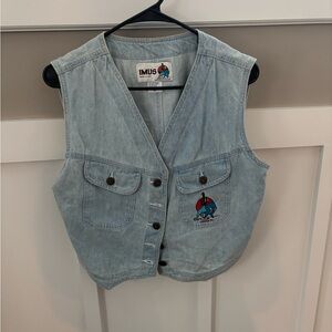 Vintage IMUS Denim Vest, Santa Fe, medium